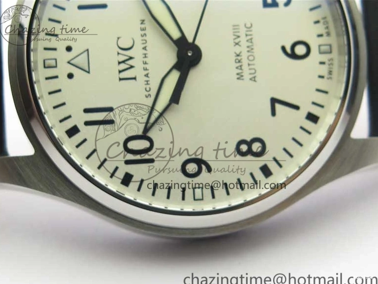 MIROTIME 0226 MARK XVIII IW327002 SS FKF 1:1 Best Edition White Dial On Black Leather Strap Affordable 7121